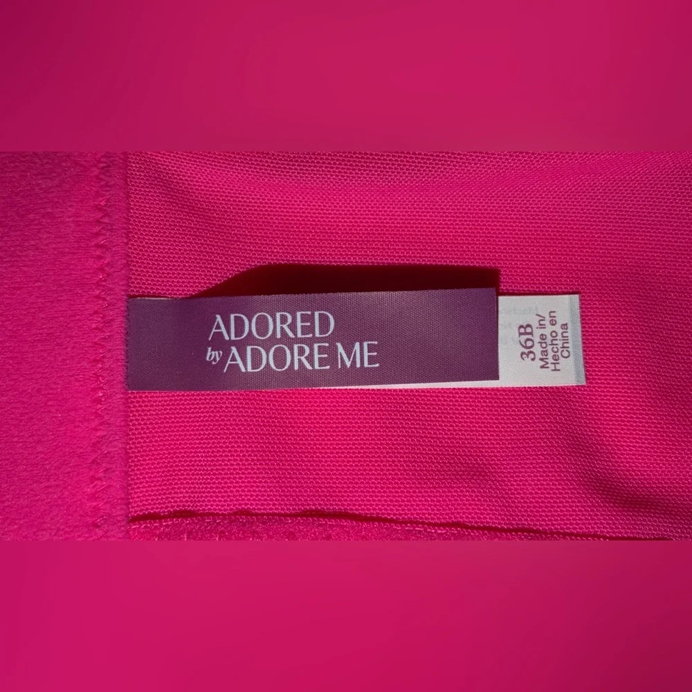 Women’s Morgan Natural Lift Lace Push Up Bra Adored by Adore Me Pink 36B
